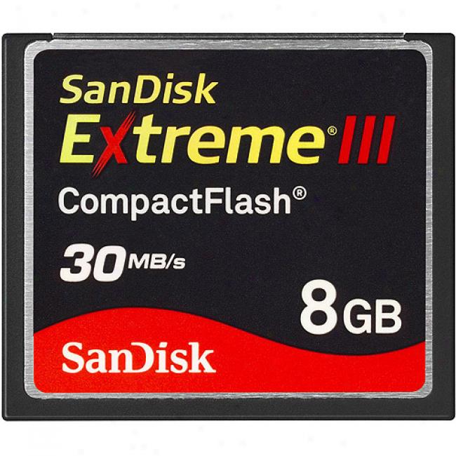 Sandisk 8gb Extreme Iii Compactflash Memory Card