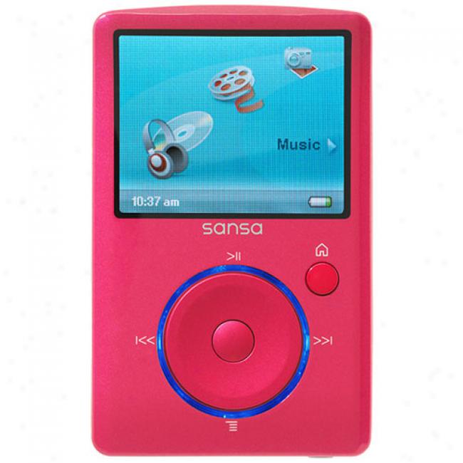 Sajdisk Sansa 4bb Fuze Mp3 Video Player, Pink