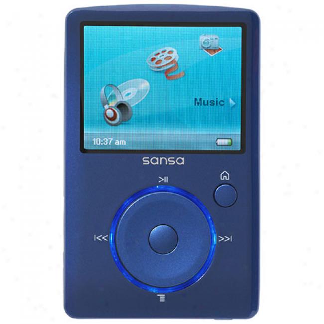 Sandisk Sansa 4gb Fuze Mp3 Video Player, Blue