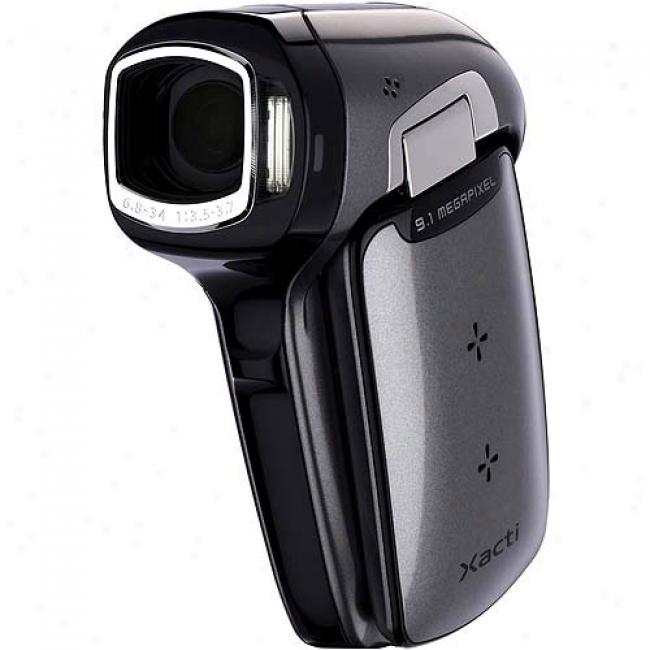 Sanyo Xacti Vpc-cg9 Silver Digital Camcorder, 5x Optical Zoom, Sdhc Memory Card Slot
