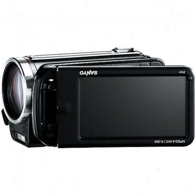 Sanyo Xacti Vpc-fh1 Black, 1080p Hd Camcorder, 8mp, 10x Optical Zoom, 3