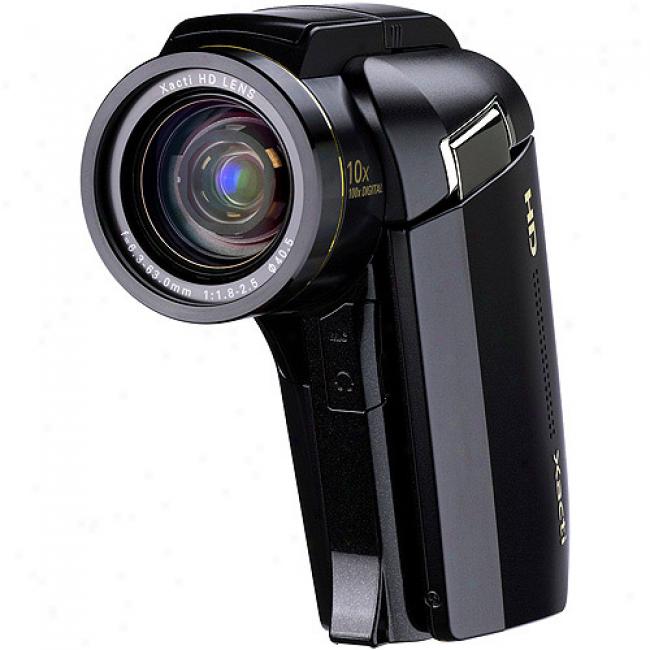 Sanyo Xacti Vpc-hd1010 Black Flash Memory Digital Camcorder, Sdhc Memorh Caard Slot