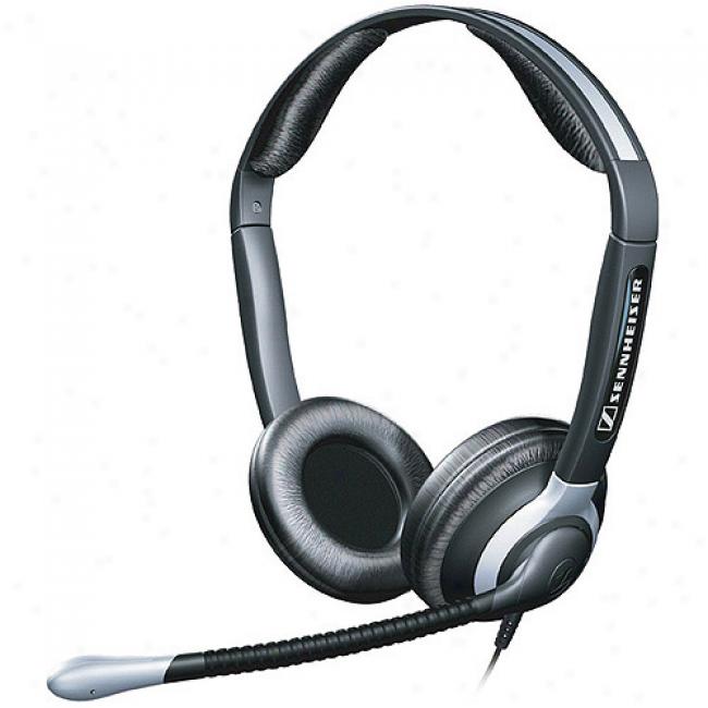 Sennheiser Binaural Headset With Ultra Noise Canceling Boom Microphone - 46mm Padded Ear Caps