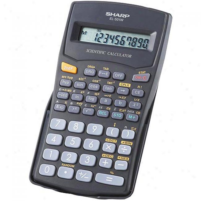 Sharp 157 Function Scientific Calculator With Direct Algebraic Science of reasoning B, El-501wbbk
