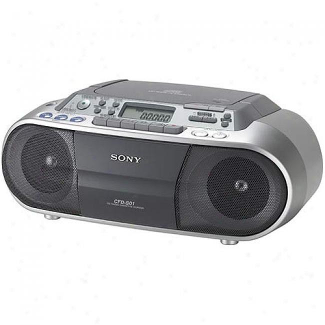 Sony Boom Box With Cd Player & Cassette Recorder,cfd-s01cd