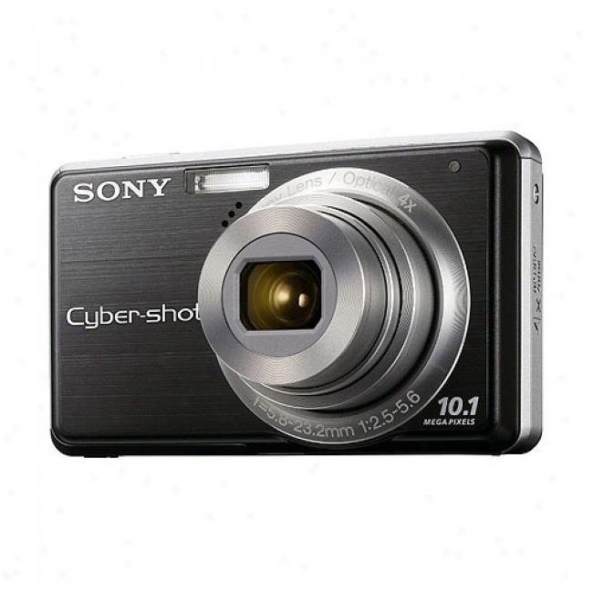 Sony Cyber-shot Dsc-s950 Black 10mp Digital Camera, 4x Optical Zoom & 2.8