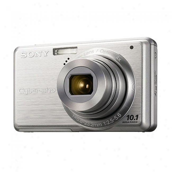 Sony Cyber-shot Dsc-s950 Silver 10mp Digital Camera, 4x Optical Zoom & 2.7