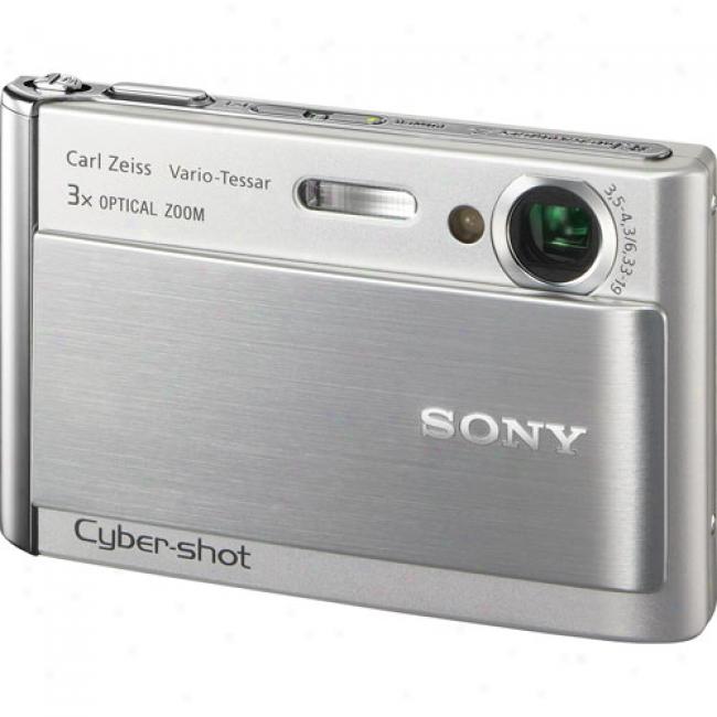 Sony Cyber-shot Dsc-t70 Silver ~ 8.1 Mp Digital Camera, 3x Optical Zoom & 3