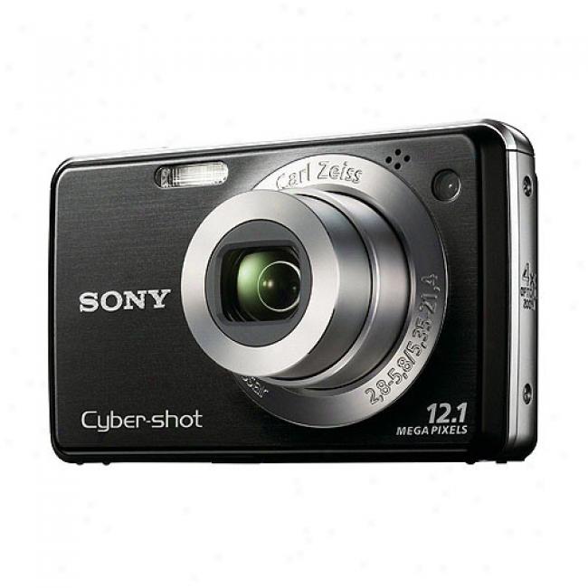Sony Cyber-shot Dsc-w220 Black 12mp Digital Camera, 4x Optical Zoom & 2.7