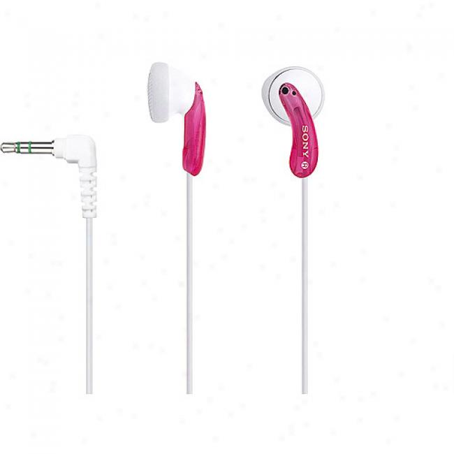 Sony Pink Fashion Earbud Headphones