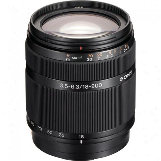 Sony Sal-18200 Dt 18-200mm F/3.5-6.3 Telephoto Zoom Lens For Sony Alpha Digital Slr
