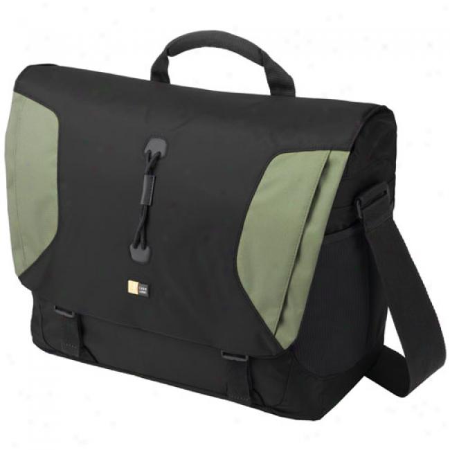 Sport Messenger Bag, Black And Green