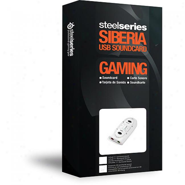 Carburet of iron Series Siberia Gaming White Usb External Soundcard
