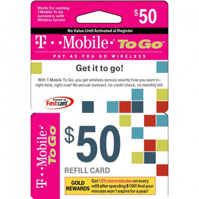 T-mobile $50 Prepaid Wireless Airtime Card
