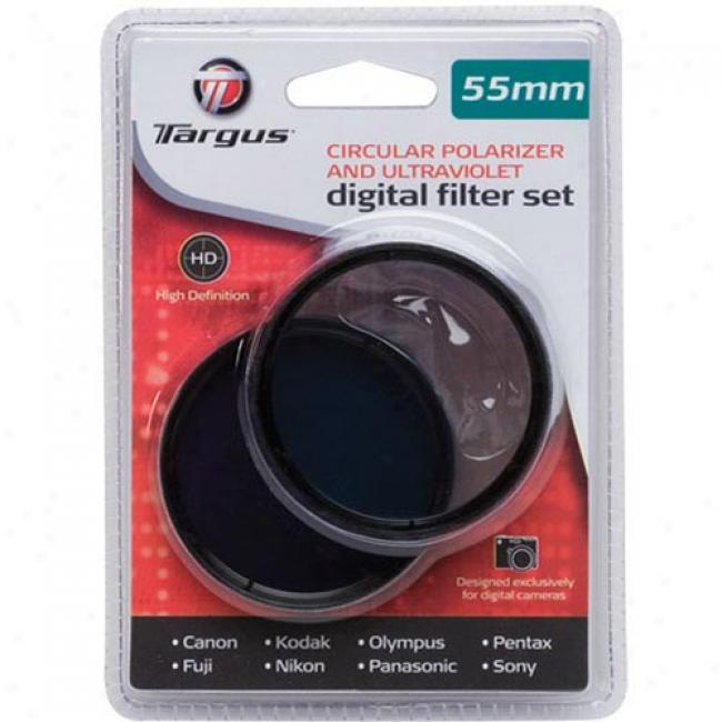 Targus 55mm Uv Filfer & Circular Polarizer Combo, Tg-55c