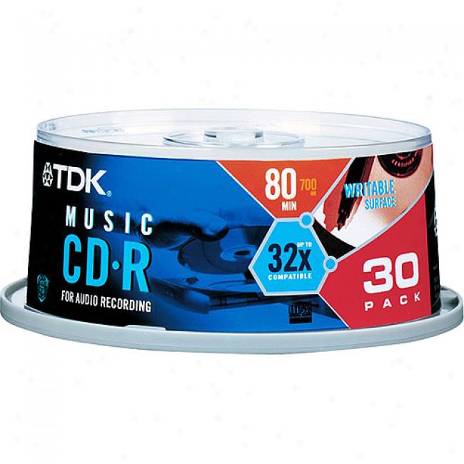 Tdk 32x Cd-r Music Discs, 30-pack