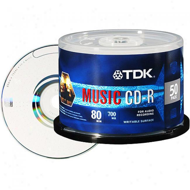 Tdk 32x Cd-d Music Discs, 50-pack