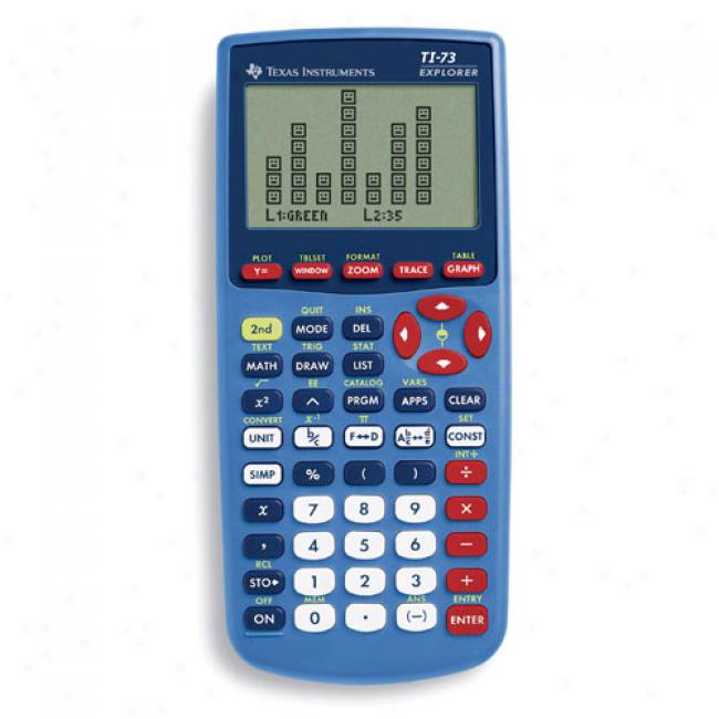 Texas Instrument Ti73 Explorer Handheld Calculator - Blue