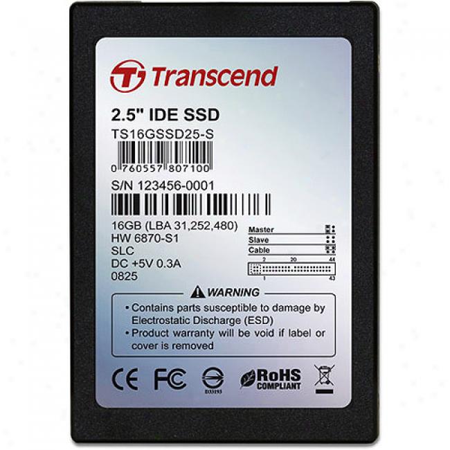 Transcend 16gb Slc Solid State Disk (ssd) W/ Sata Interface, 2.5''
