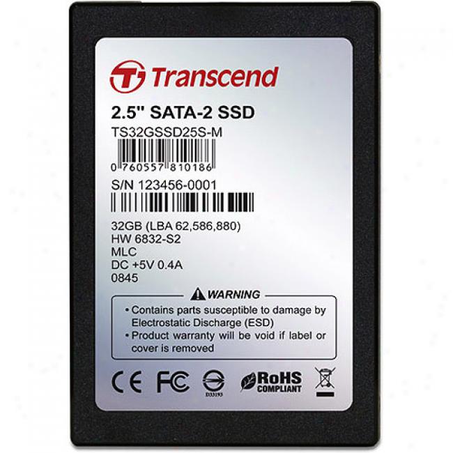 Transcend 32gb Mlc Solid State Disk (ssd) W/ Sata Interface, 2.5-inch