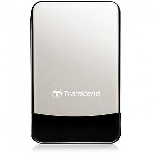 Transcend Storejet 250gb Portable Hard Drive W/ Leather Case
