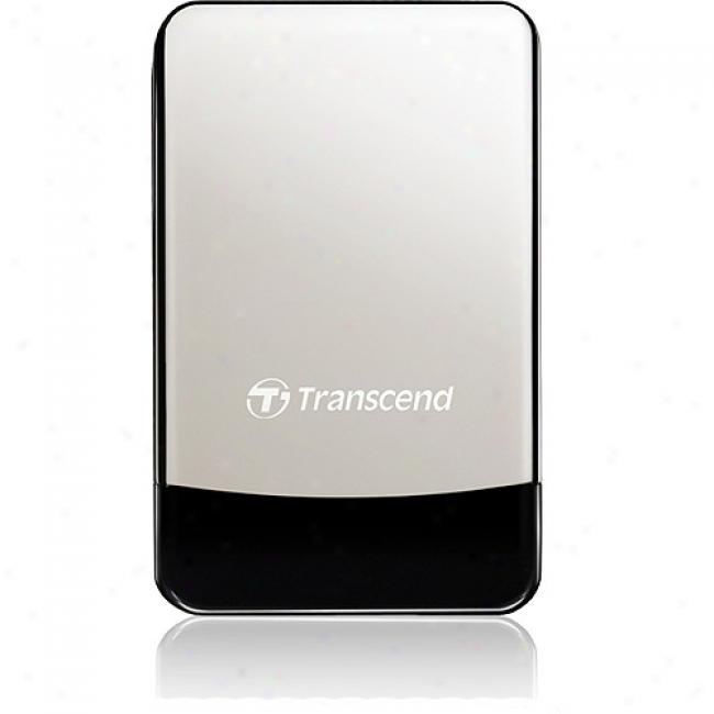 Transcend Storejet 500gb Portable Hard Drive Drive W/ Leather Case