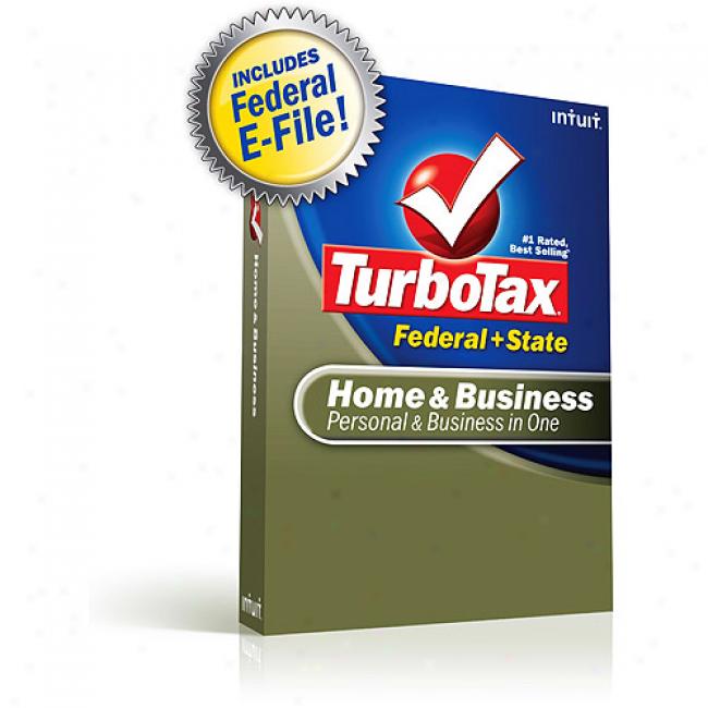 Turbotax Home &B usiness + State + Federal E-file 2008