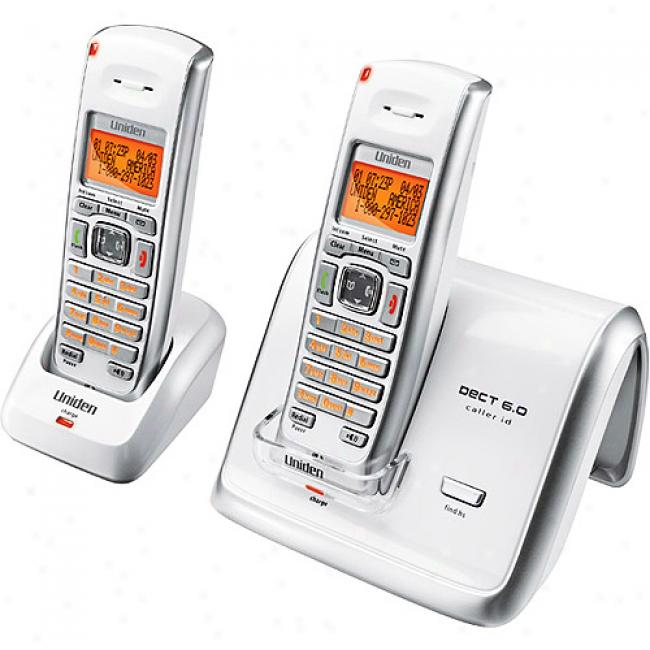 Uniden White Dect6.0 Compact Cordless Phone With Caller Ie