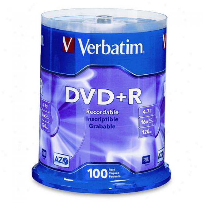 Verbatim 100-pack 1x-16x Dvd+r Void Discs