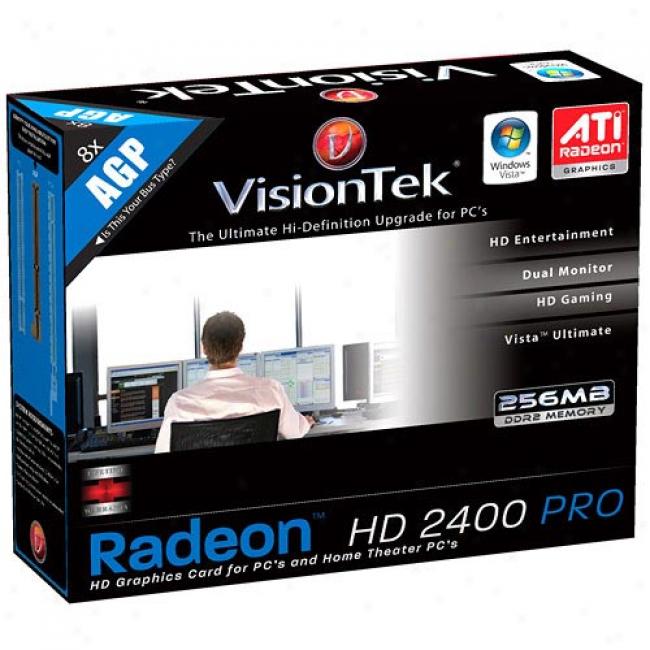 Visiontek Ati Radeon Hd2400pro 256mb 8x Agp Video Card