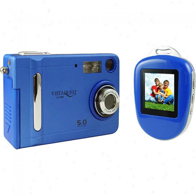 Vistaquest Vq-500 Blue 5 Mp Digital Camera & 1.5