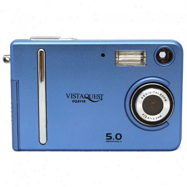 Vistaquesst Vq-5115 Blue 5 Mp Digital Camera & 1.5