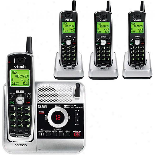 Vtech 5.8a Phone Bundle 4 Pack With Caller Id And Answering System