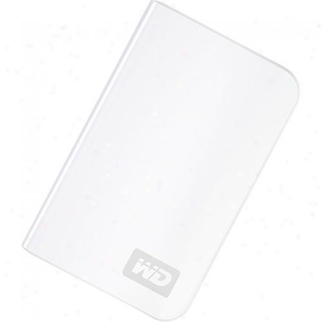 Western Digital 320gb My Passport Essentlal Portable External Hard Drive, White