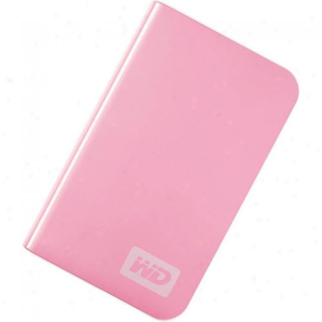 Western Digital 320gb My Passport Essential Portable External Hard Drive, Pink