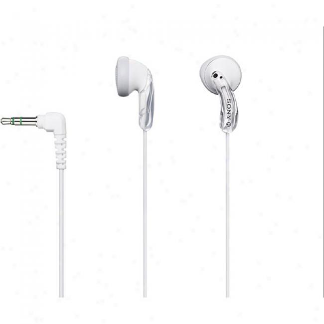White Fashion Earbud Headphones