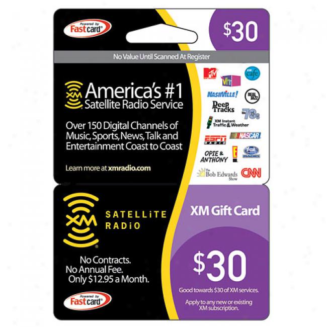 Xm Satellite Radio $30 Prepaid Subscription Card