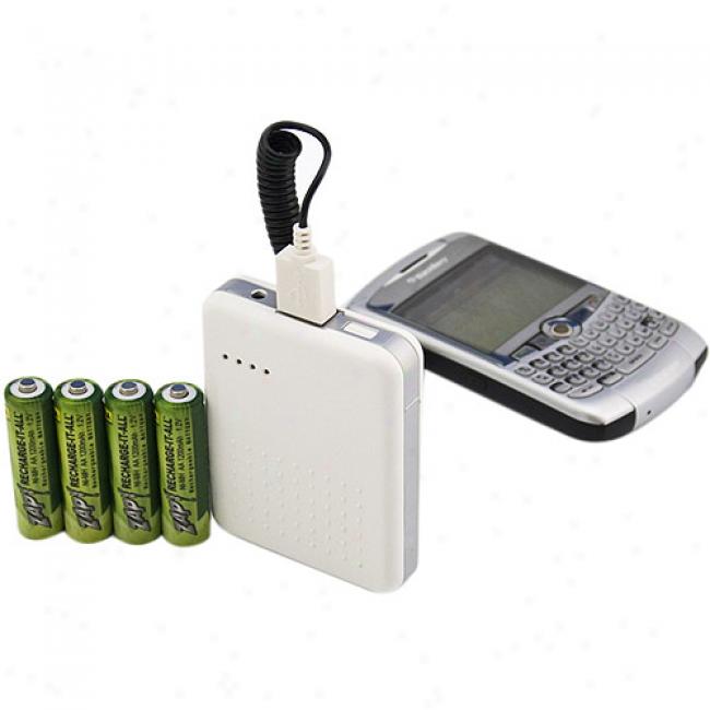 Zap! Combo Charger For Aa Batteries, Cell Phones And Mp3 Players, Rx4