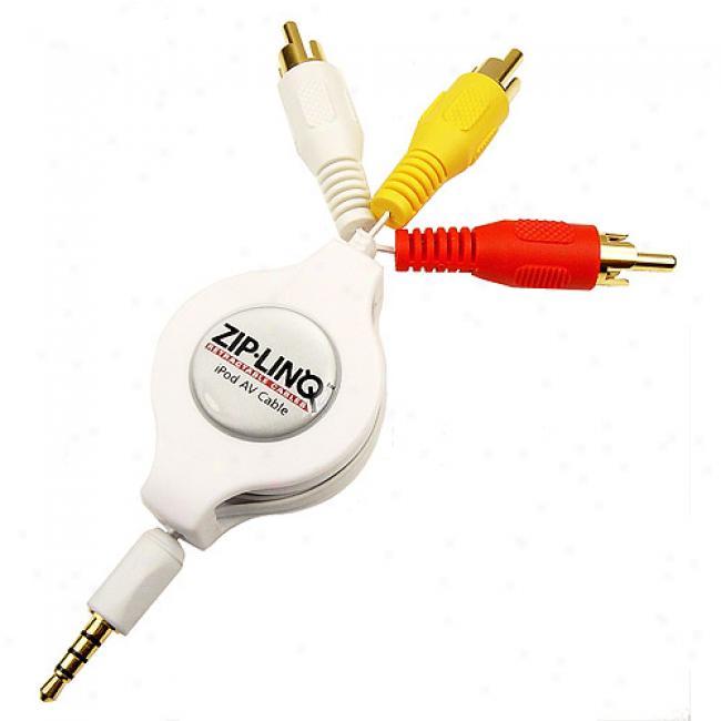 Zip-linq Audio/video Cable W /Rca-type Connectors For Ipod