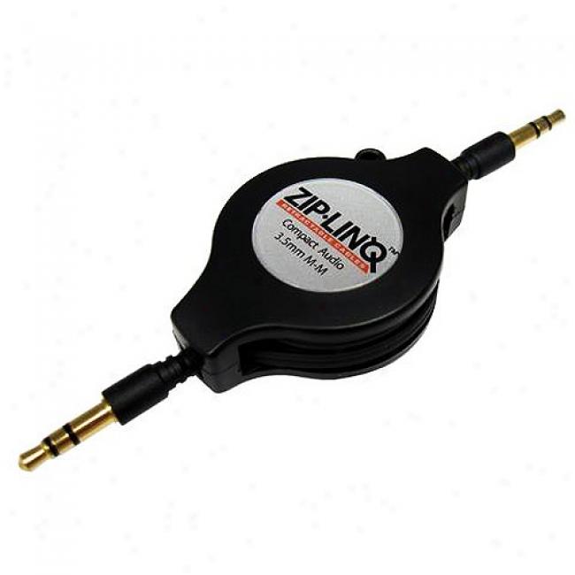 Zip-linq Retractable 3.5mm Stereo Cable - From 4 To 48 Inches