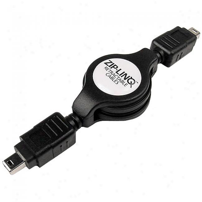 Zip-linq Retractable 4pin To 4pin Firewire Cable