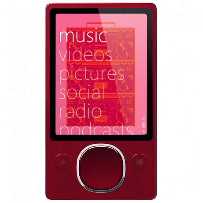 Zune 120gb Mp3 Video Player, Red