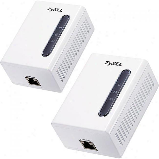 Zyxel Homeplug A/v Powerline Wsll-mount Ethernet Adapter Kit