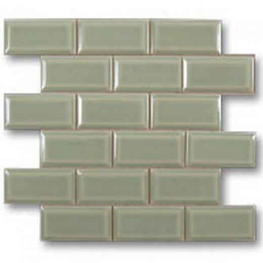 Adex Usa Hampton Mosaic Beveled 2 X 4 Green Tile & Stone