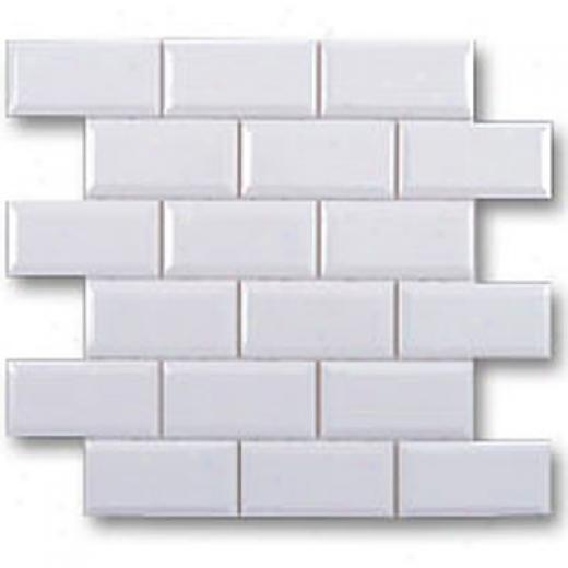 Adex Usa Hampton Mosaoc Begeled 2 X 4 White Tile & Stone