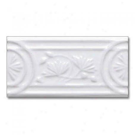 Adex Usa Neri Flowers Listello White Tile & Stone