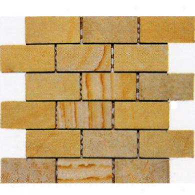 Alfagres Tumbled Marble Brick Patterns Gold Line Stone Tile & Stone
