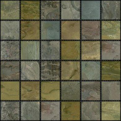 Caribe Stone India Tumbled Slate Mosaic Multiselect Tile & Stone