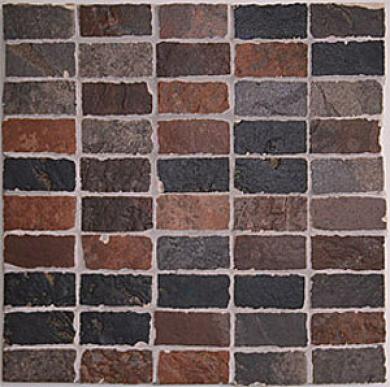 Casa Dolce Casa Flagstone Mosaic 1 X 2 Black Tile & Stone