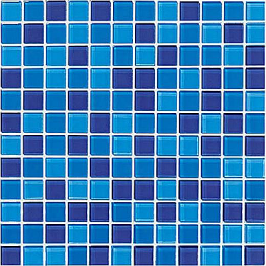 Crossville Glass Blox Blend Mosaic 1 X 1 Spirit Fish/blue Grotto/purple Zing Tile & Stone